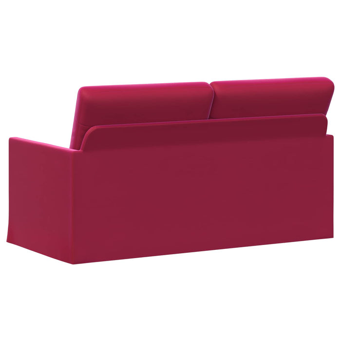 Canapea cu 2 locuri Roșu Vin 150 x 81 x 82 cm Catifea WALTI