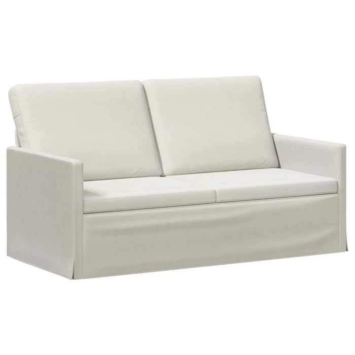 Canapea cu 2 locuri Crem 150 x 81 x 82 cm Catifea WALTI