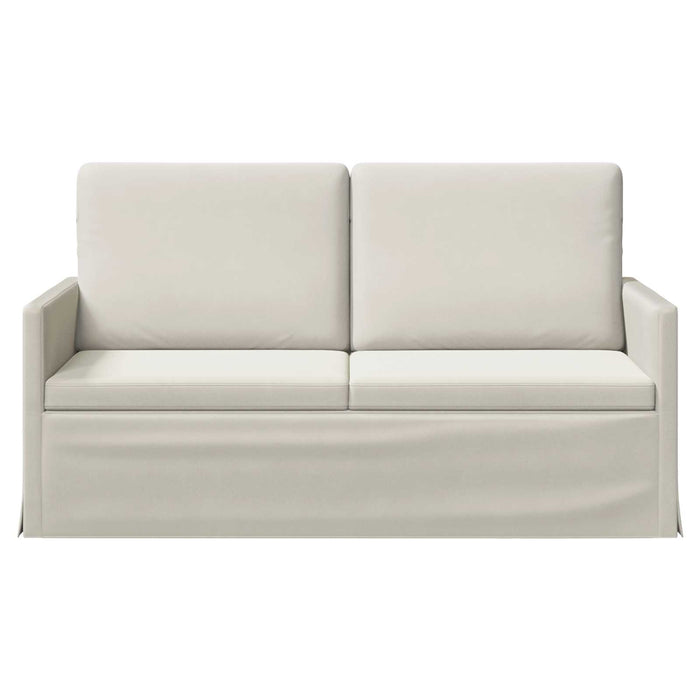 Canapea cu 2 locuri Crem 150 x 81 x 82 cm Catifea WALTI