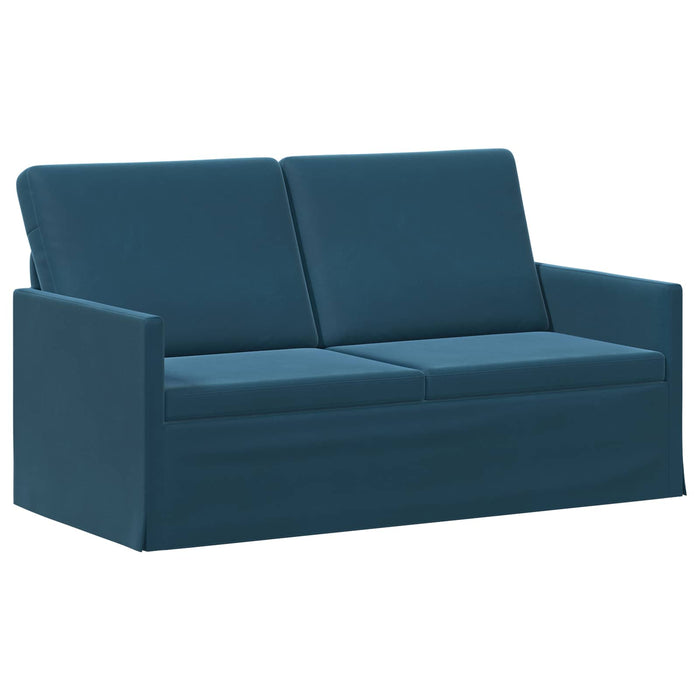 Canapea cu 2 locuri albastru 150 x 81 x 82 cm Catifea WALTI
