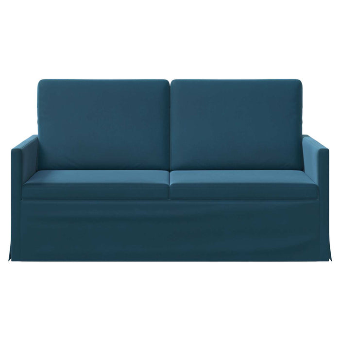 Canapea cu 2 locuri albastru 150 x 81 x 82 cm Catifea WALTI
