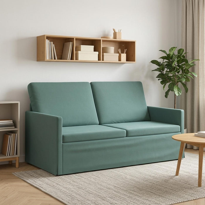Canapea cu 2 locuri Verde Mării 150 x 81 x 82 cm Catifea WALTI