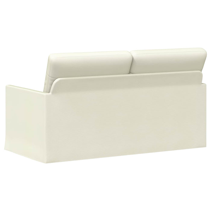 Canapea cu 2 locuri Crem 150 x 81 x 82 cm Țesătură din corduroy WALTI