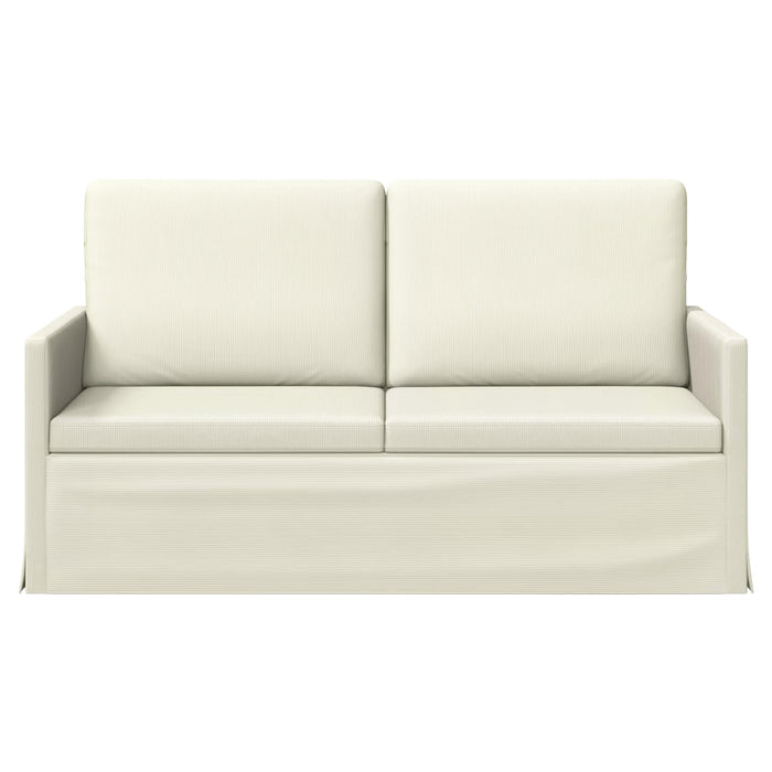 Canapea cu 2 locuri Crem 150 x 81 x 82 cm Țesătură din corduroy WALTI