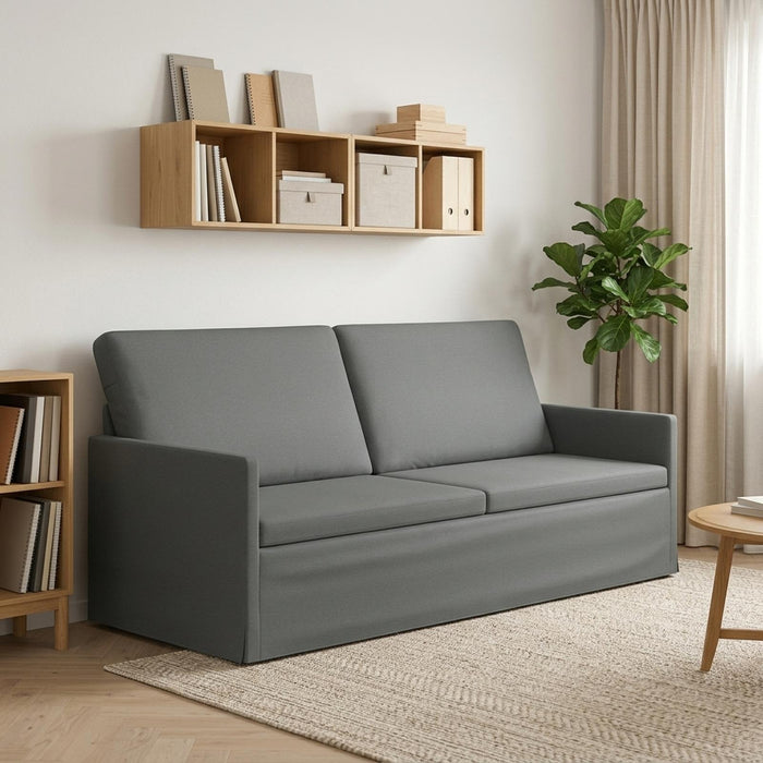 Sofă cu 3 locuri Gri închis 190 x 81 x 82 cm Țesătură WALTI