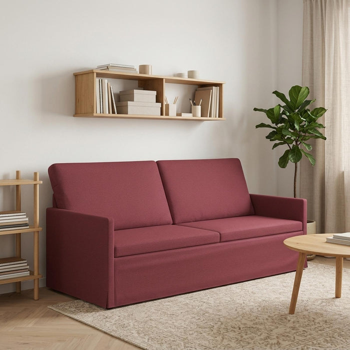 Sofă cu 3 locuri Roșu Vin 190 x 81 x 82 cm Țesătură WALTI