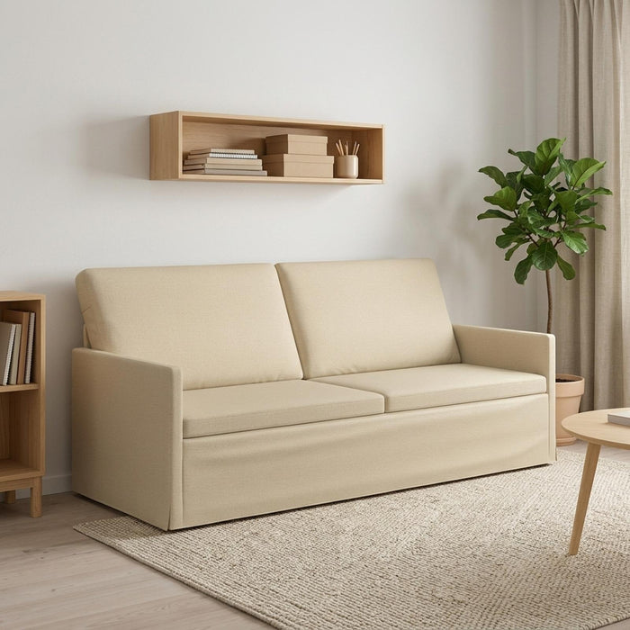 Sofă cu 3 locuri Crem 190 x 81 x 82 cm Țesătură WALTI