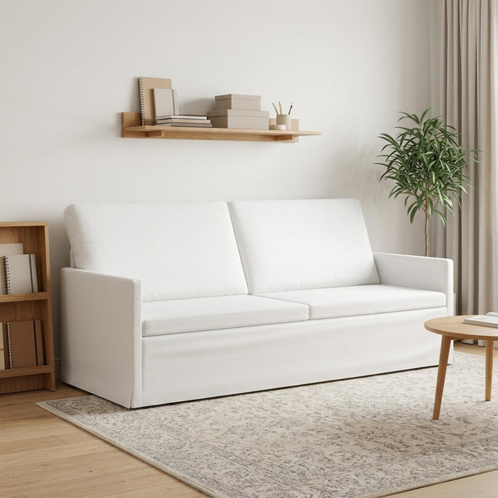 Sofă cu 3 locuri Alb 190 x 81 x 82 cm Țesătură WALTI