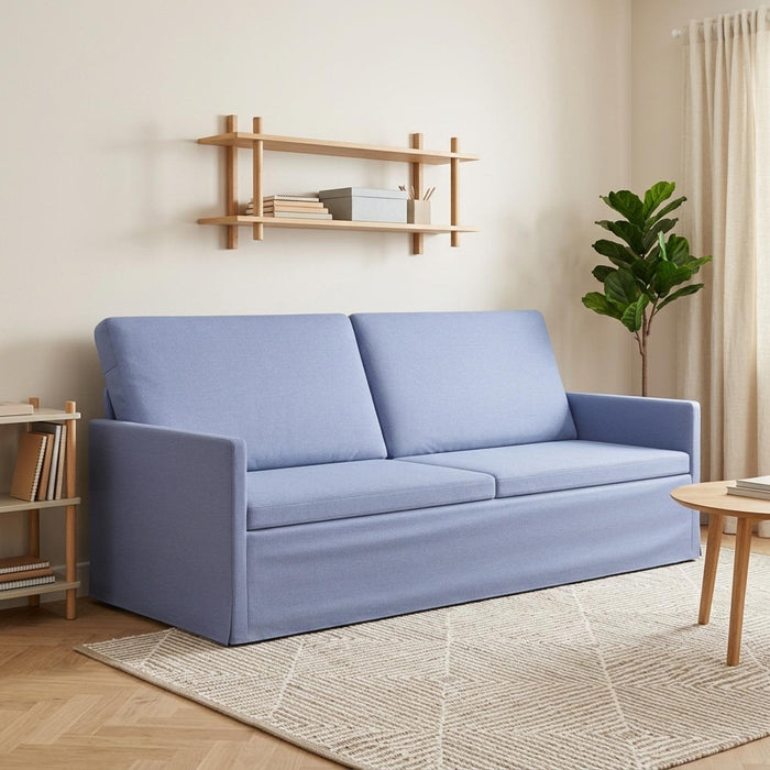 Sofă cu 3 locuri Albastru Jeans 190 x 81 x 82 cm Țesătură WALTI