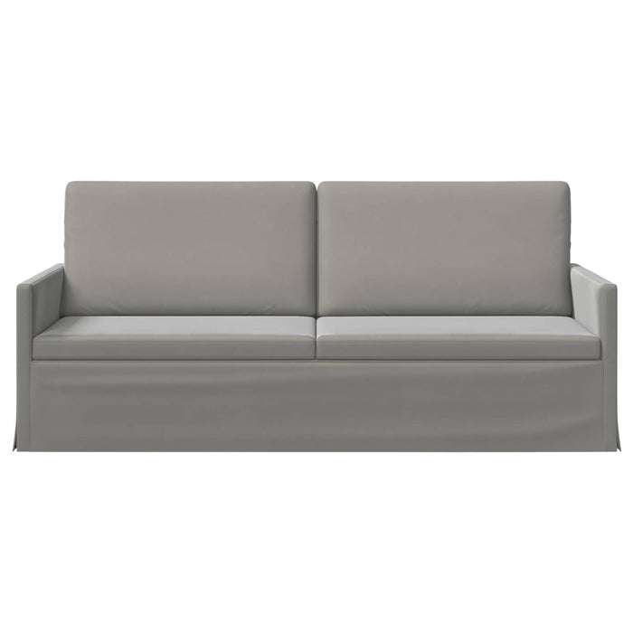 Sofă cu 3 locuri Gri deschis 190 x 81 x 82 cm Catifea WALTI