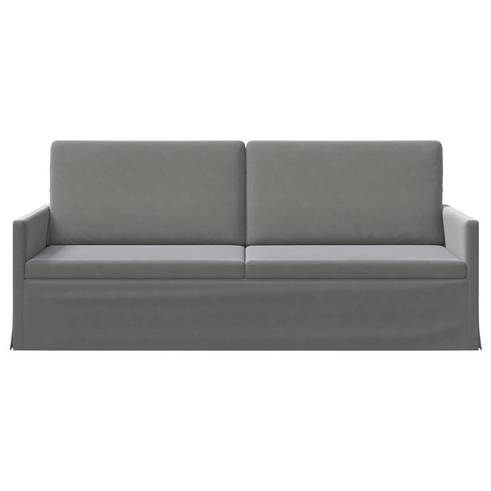 Sofă cu 3 locuri Gri închis 190 x 81 x 82 cm Catifea WALTI