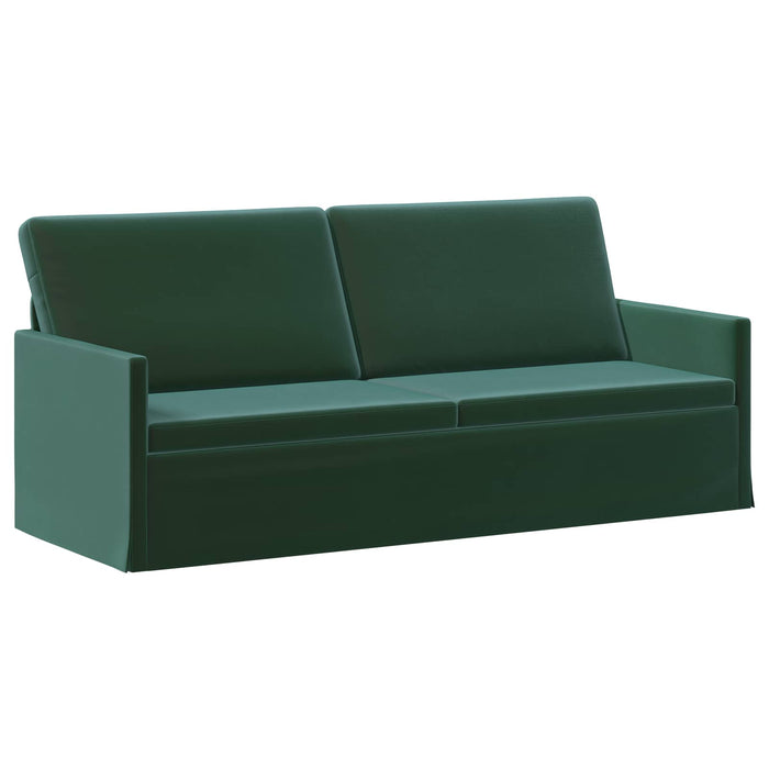 Sofă cu 3 locuri Verde închis 190 x 81 x 82 cm Catifea WALTI