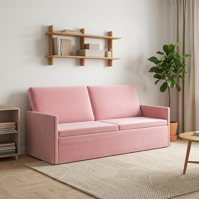 Sofă cu 3 locuri Roz 190 x 81 x 82 cm Catifea WALTI
