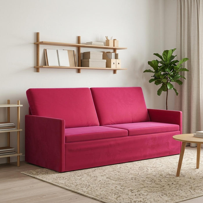 Sofă cu 3 locuri Roșu Vin 190 x 81 x 82 cm Catifea WALTI