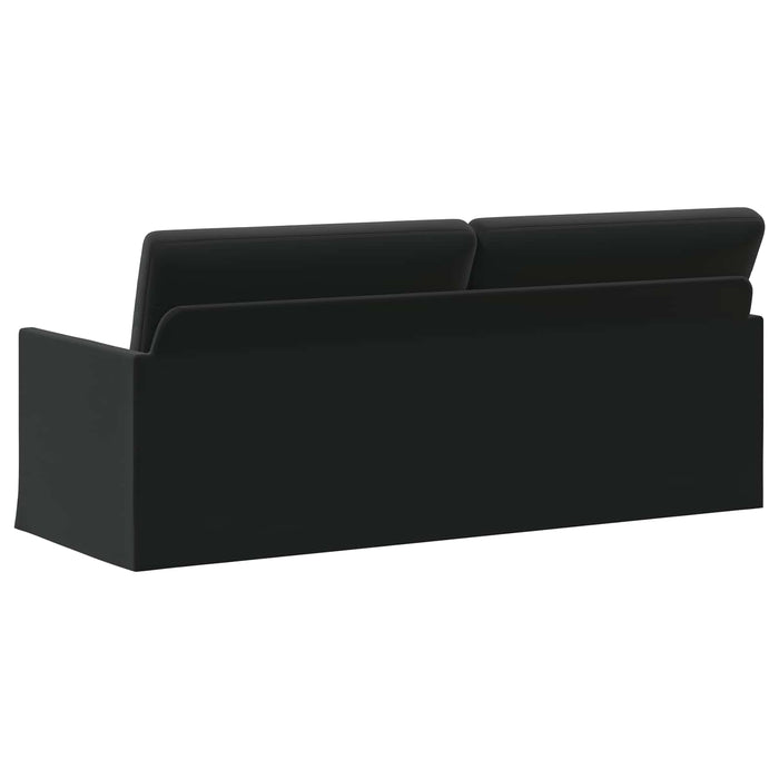 Sofă cu 3 locuri Negru 190 x 81 x 82 cm Catifea WALTI