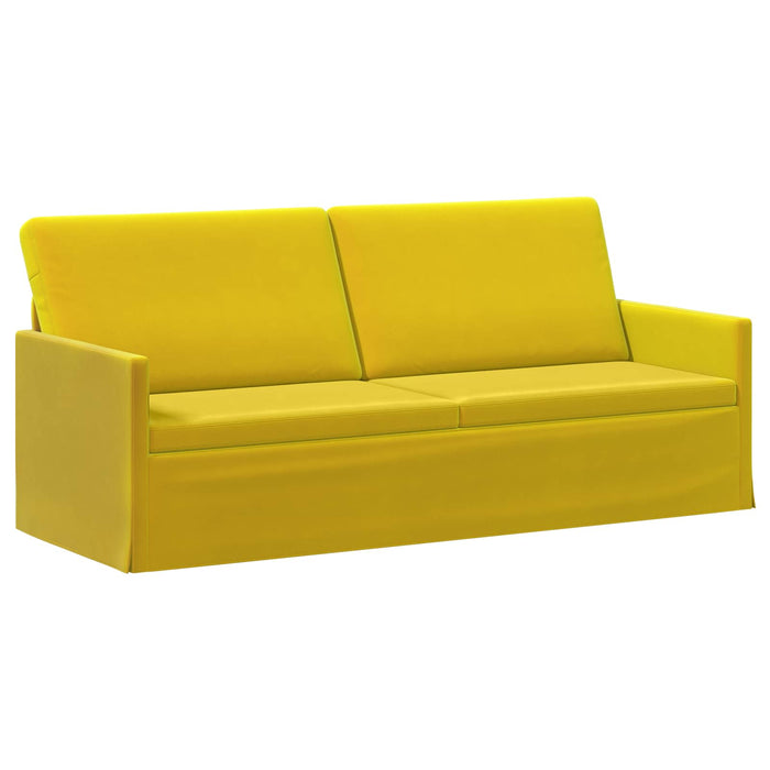 Sofă cu 3 locuri Galben 190 x 81 x 82 cm Catifea WALTI