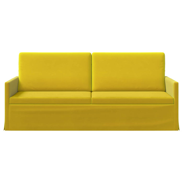 Sofă cu 3 locuri Galben 190 x 81 x 82 cm Catifea WALTI