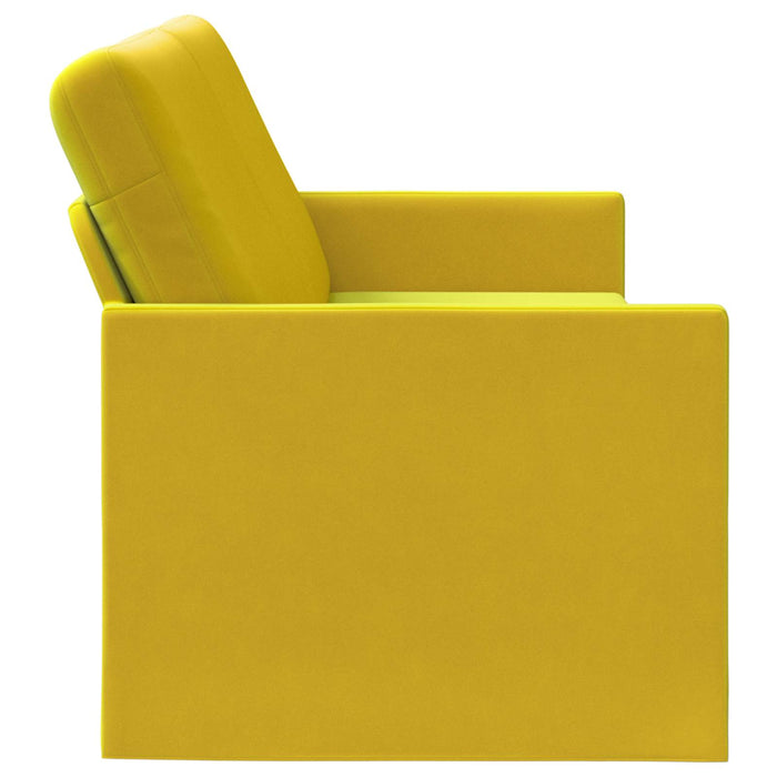 Sofă cu 3 locuri Galben 190 x 81 x 82 cm Catifea WALTI