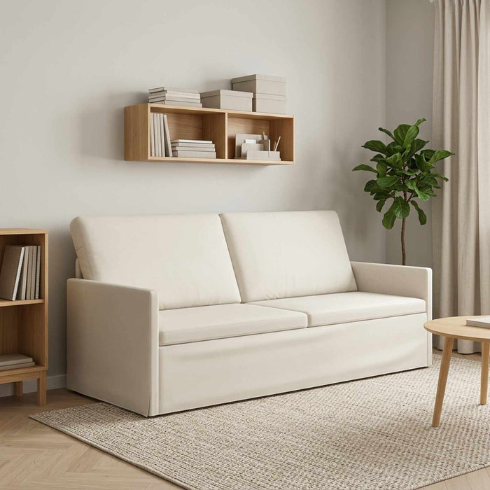 Sofă cu 3 locuri Crem 190 x 81 x 82 cm Catifea WALTI