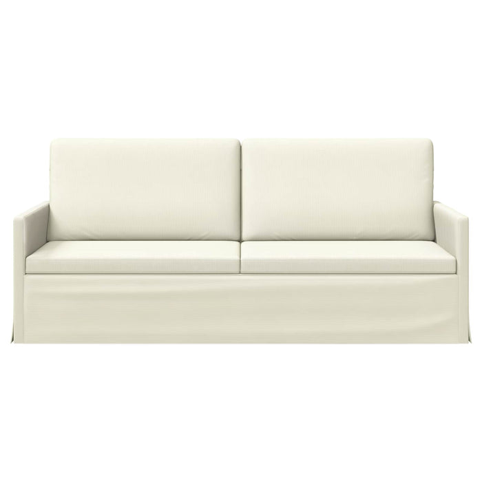 Sofă cu 3 locuri Crem 190 x 81 x 82 cm Țesătură din corduroy WALTI