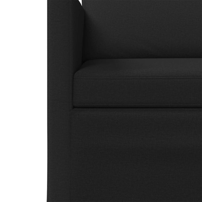 Sofă cu 3 locuri Negru 220 x 81 x 82 cm Țesătură WALTI
