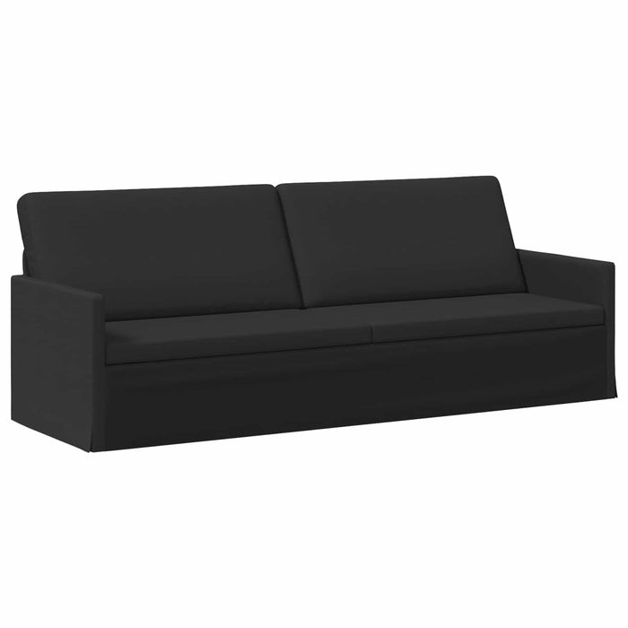 Sofă cu 3 locuri Negru 220 x 81 x 82 cm Țesătură WALTI
