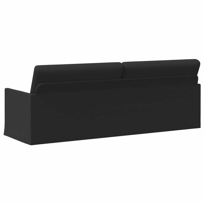 Sofă cu 3 locuri Negru 220 x 81 x 82 cm Țesătură WALTI