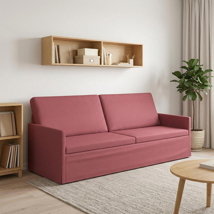 Sofă cu 3 locuri Roșu Vin 220 x 81 x 82 cm Țesătură WALTI