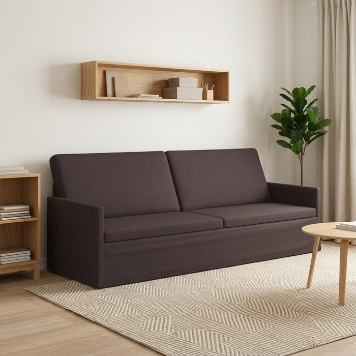Sofă cu 3 locuri Maro închis 220 x 81 x 82 cm Țesătură WALTI