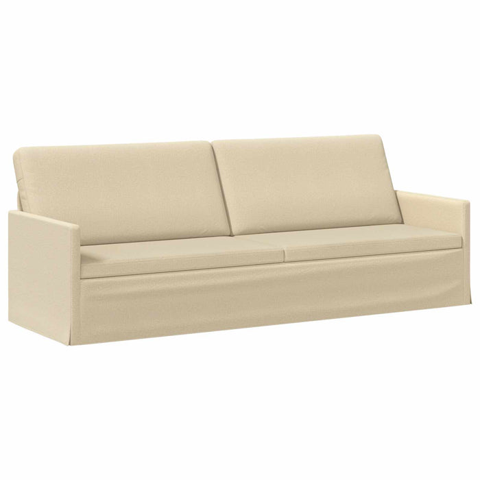 Sofă cu 3 locuri Crem 220 x 81 x 82 cm Țesătură WALTI