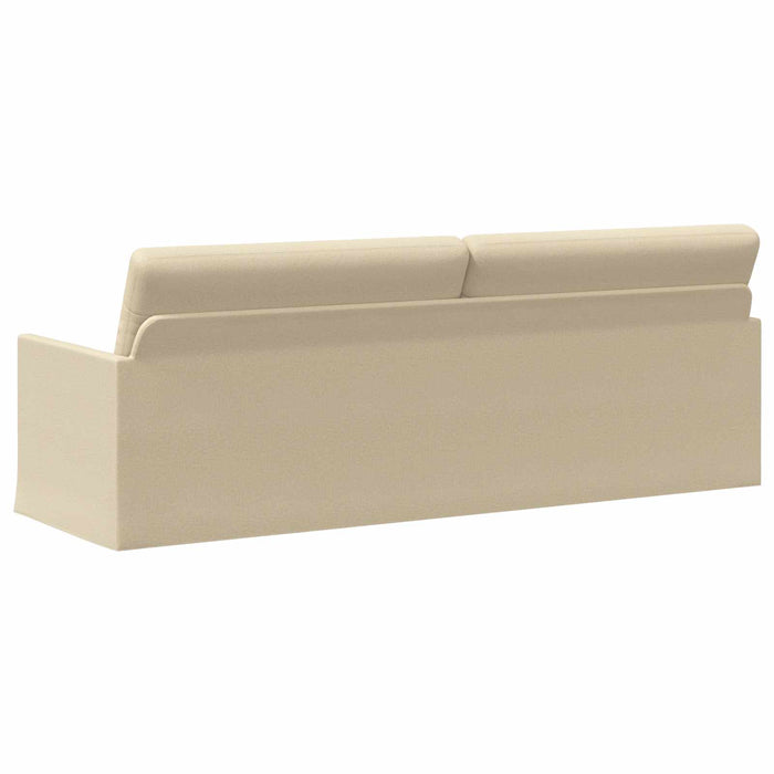Sofă cu 3 locuri Crem 220 x 81 x 82 cm Țesătură WALTI