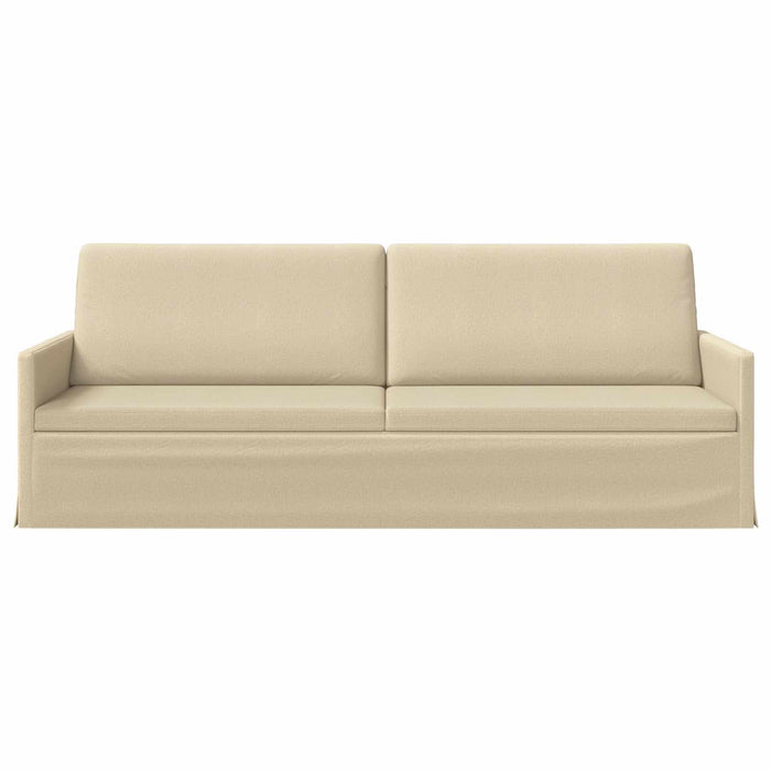 Sofă cu 3 locuri Crem 220 x 81 x 82 cm Țesătură WALTI