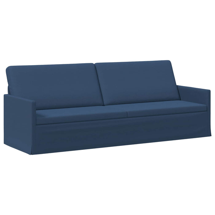 Sofă cu 3 locuri albastru 220 x 81 x 82 cm Țesătură WALTI