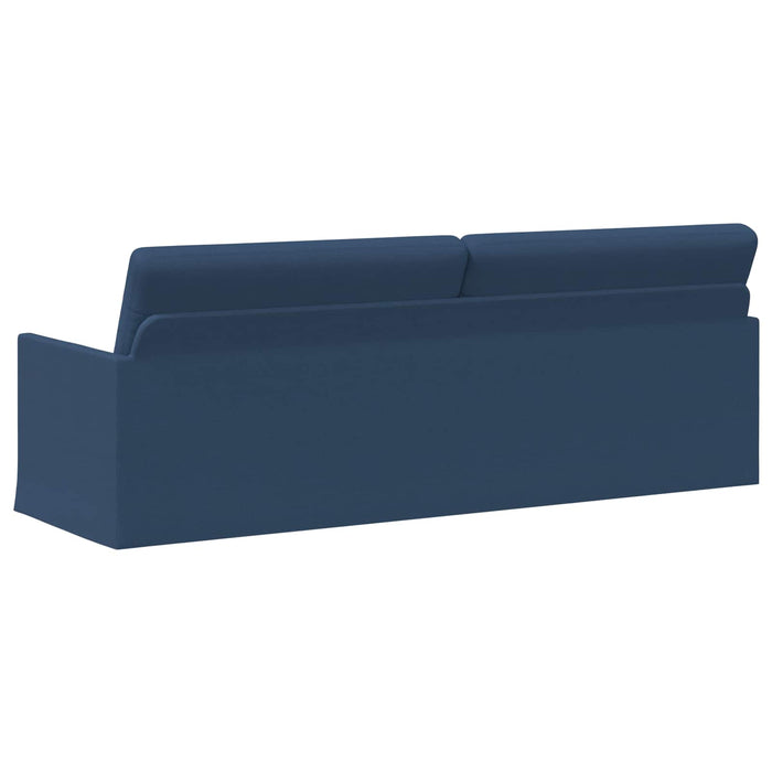 Sofă cu 3 locuri albastru 220 x 81 x 82 cm Țesătură WALTI