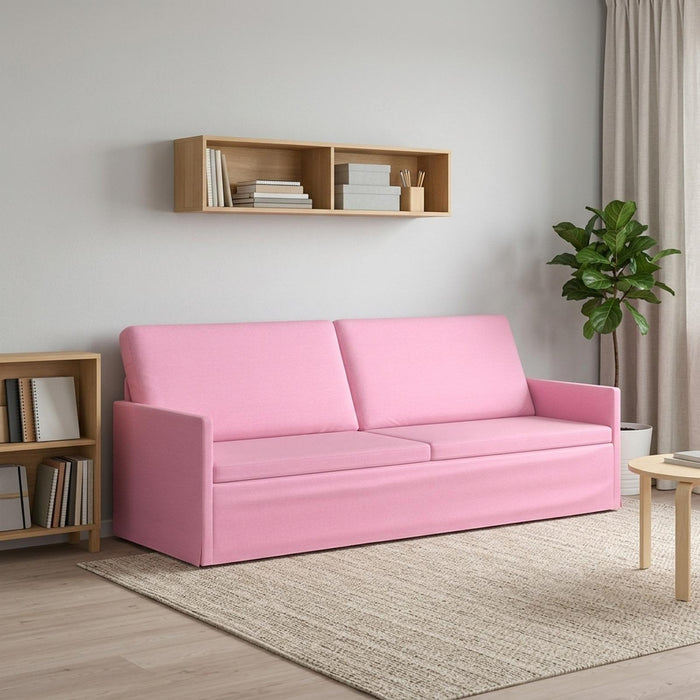 Sofă cu 3 locuri Roz 220 x 81 x 82 cm Țesătură WALTI