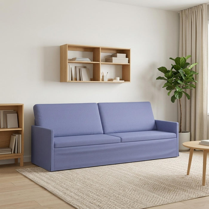 Sofă cu 3 locuri Albastru Jeans 220 x 81 x 82 cm Țesătură WALTI