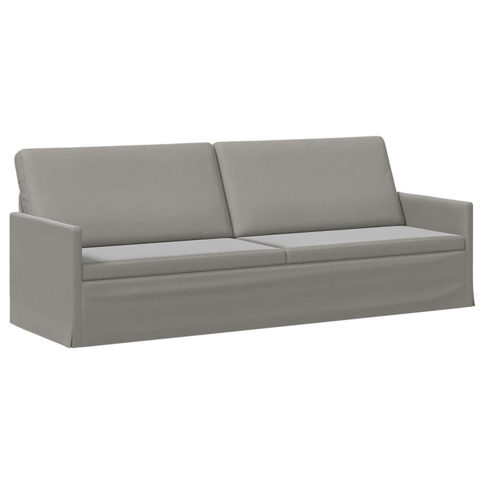 Sofă cu 3 locuri Gri deschis 220 x 81 x 82 cm Catifea WALTI