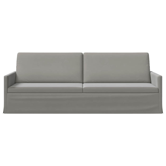 Sofă cu 3 locuri Gri deschis 220 x 81 x 82 cm Catifea WALTI