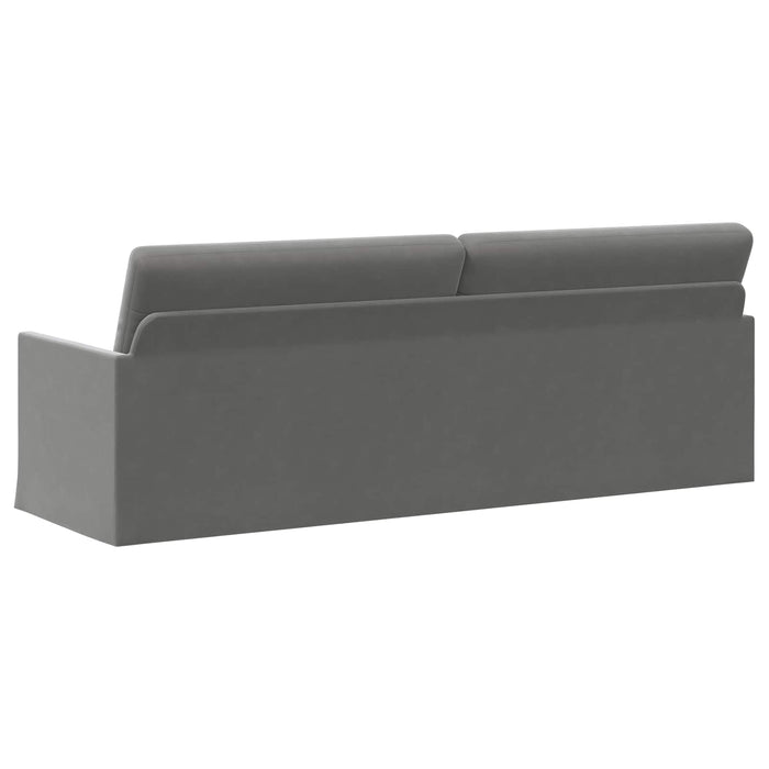Sofă cu 3 locuri Gri închis 220 x 81 x 82 cm Catifea WALTI