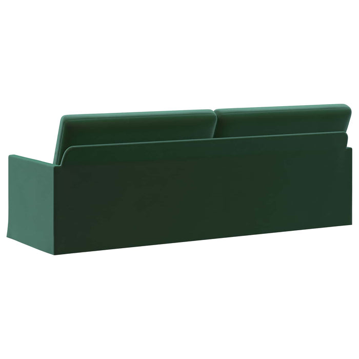 Sofă cu 3 locuri Verde închis 220 x 81 x 82 cm Catifea WALTI