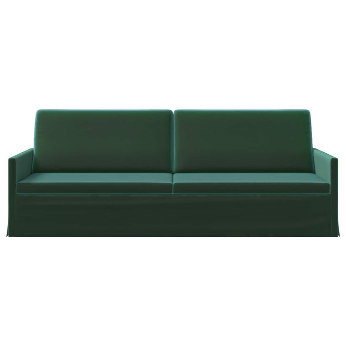 Sofă cu 3 locuri Verde închis 220 x 81 x 82 cm Catifea WALTI