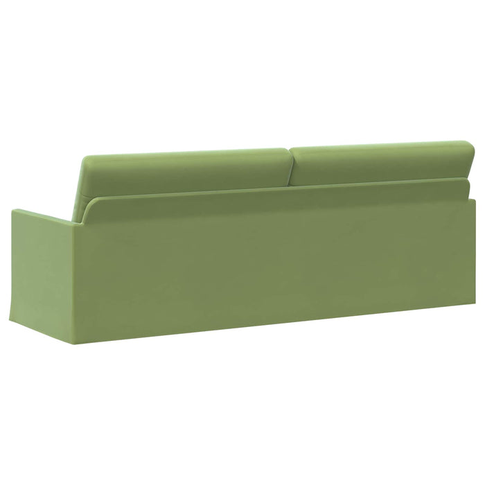Sofă cu 3 locuri Verde deschis 220 x 81 x 82 cm Catifea WALTI