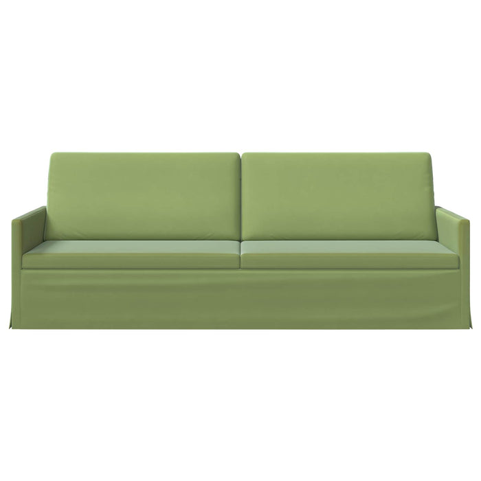 Sofă cu 3 locuri Verde deschis 220 x 81 x 82 cm Catifea WALTI