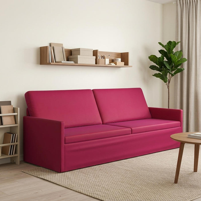 Sofă cu 3 locuri Roșu Vin 220 x 81 x 82 cm Catifea WALTI