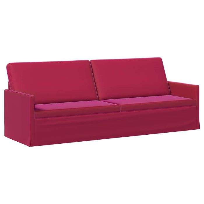Sofă cu 3 locuri Roșu Vin 220 x 81 x 82 cm Catifea WALTI