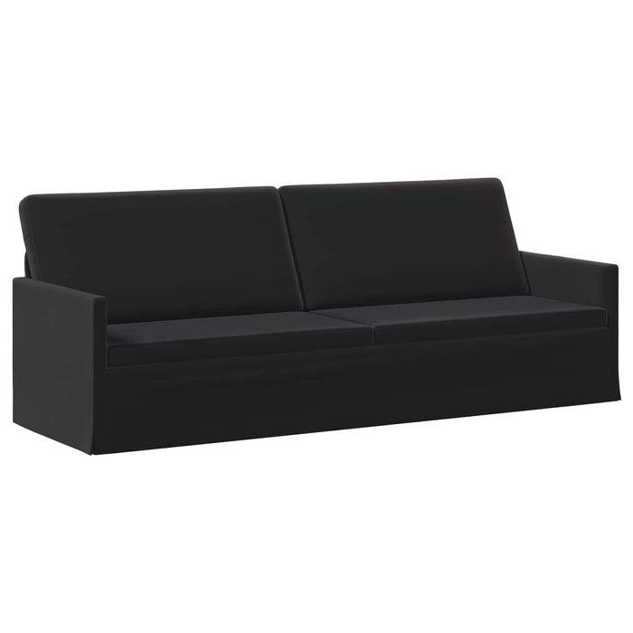 Sofă cu 3 locuri Negru 220 x 81 x 82 cm Catifea WALTI