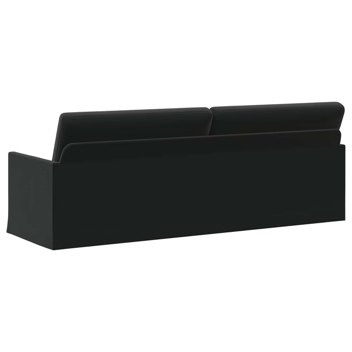 Sofă cu 3 locuri Negru 220 x 81 x 82 cm Catifea WALTI