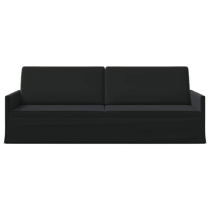 Sofă cu 3 locuri Negru 220 x 81 x 82 cm Catifea WALTI