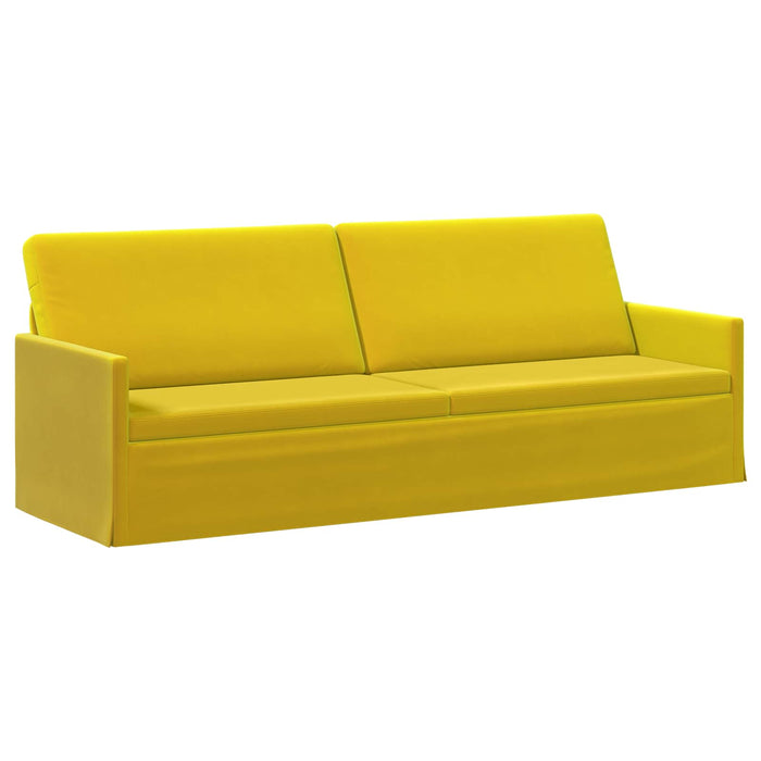 Sofă cu 3 locuri Galben 220 x 81 x 82 cm Catifea WALTI