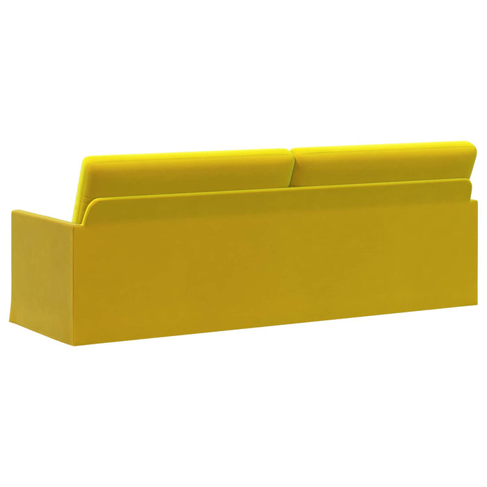 Sofă cu 3 locuri Galben 220 x 81 x 82 cm Catifea WALTI